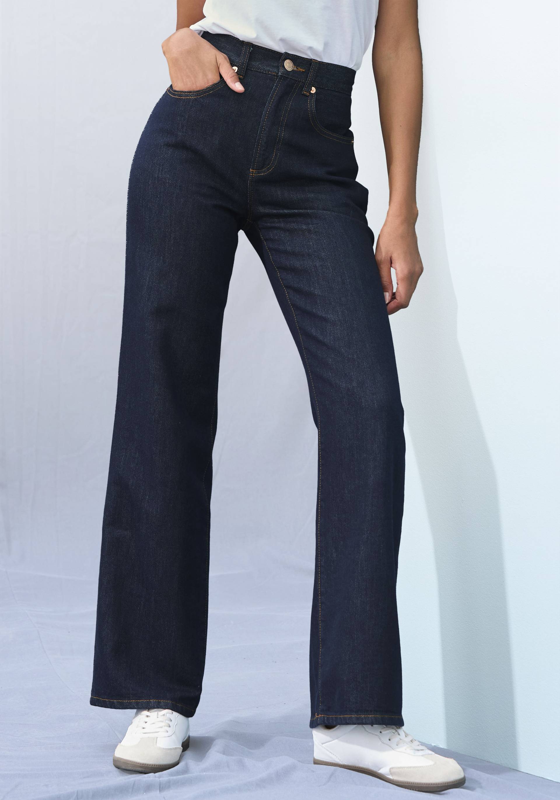 LASCANA Weite Jeans, mit hohem Bund und 5-Pocket-Style, Wide-Leg Jeans LASCANA Weite Jeans, mit hohem Bund und 5-Pocket-Style, Wide-Leg Jeans von LASCANA