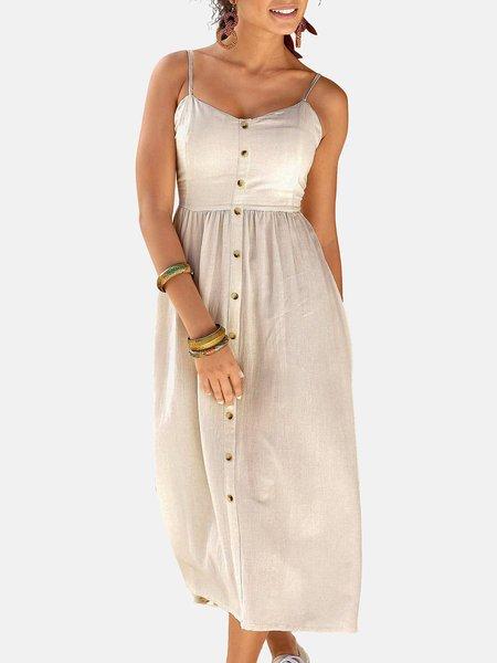 Langes Sommerkleid Summer Kapsel Unisex Light Beige 38 von LASCANA