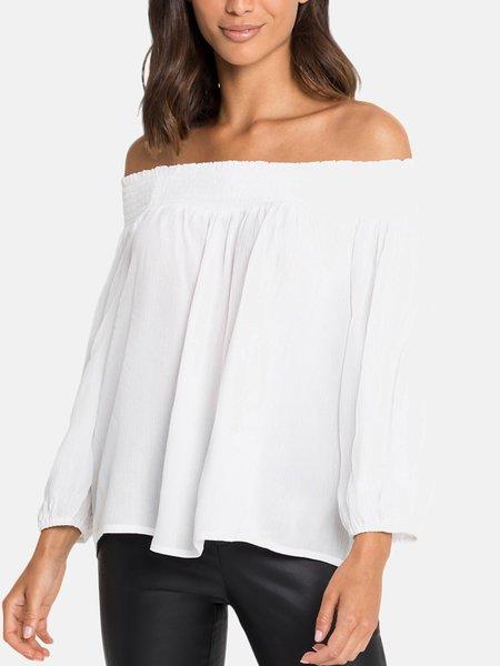 Schulterfreies Top Summer Kapsel Damen Weiss L von LASCANA