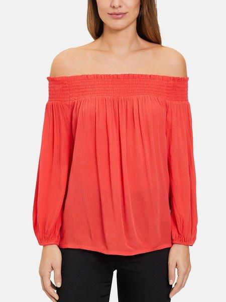 Schulterfreies Top Summer Kapsel Damen Rot Bunt M von LASCANA