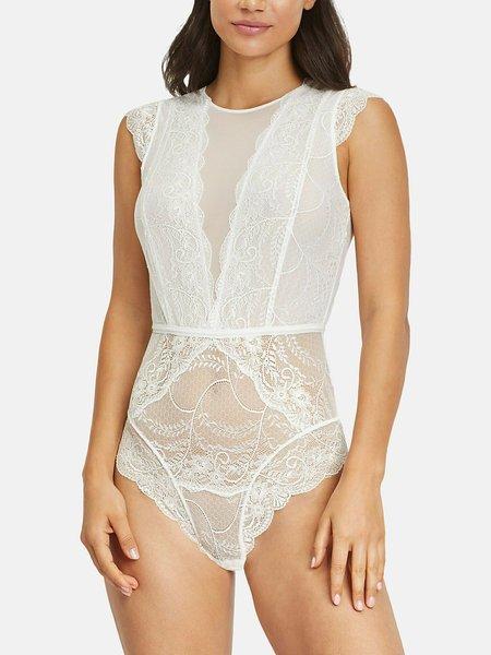 Spitzen-body Temptation Damen Elfenbein 38 von LASCANA