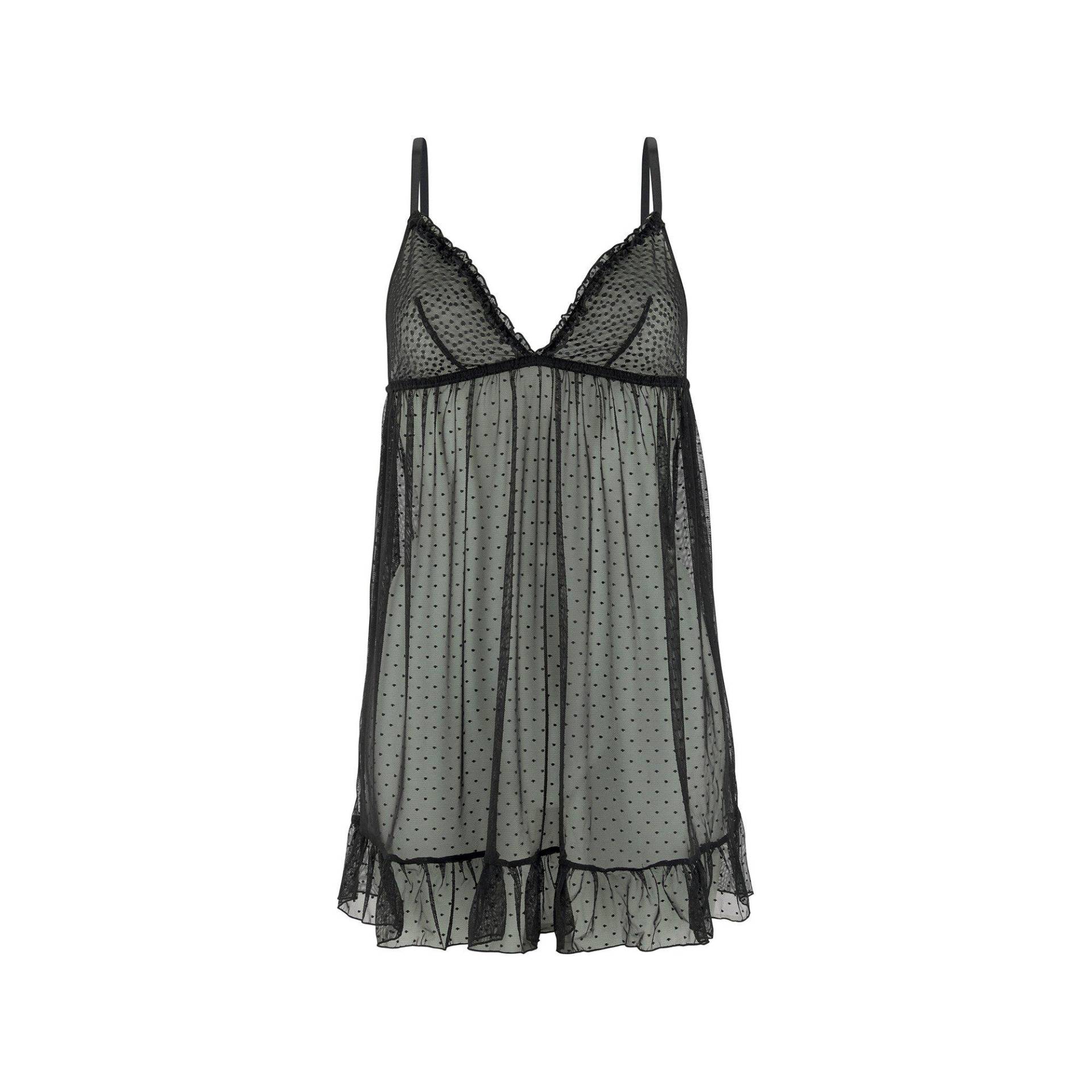 Spitzen-negligé Damen Black A/75 von LASCANA