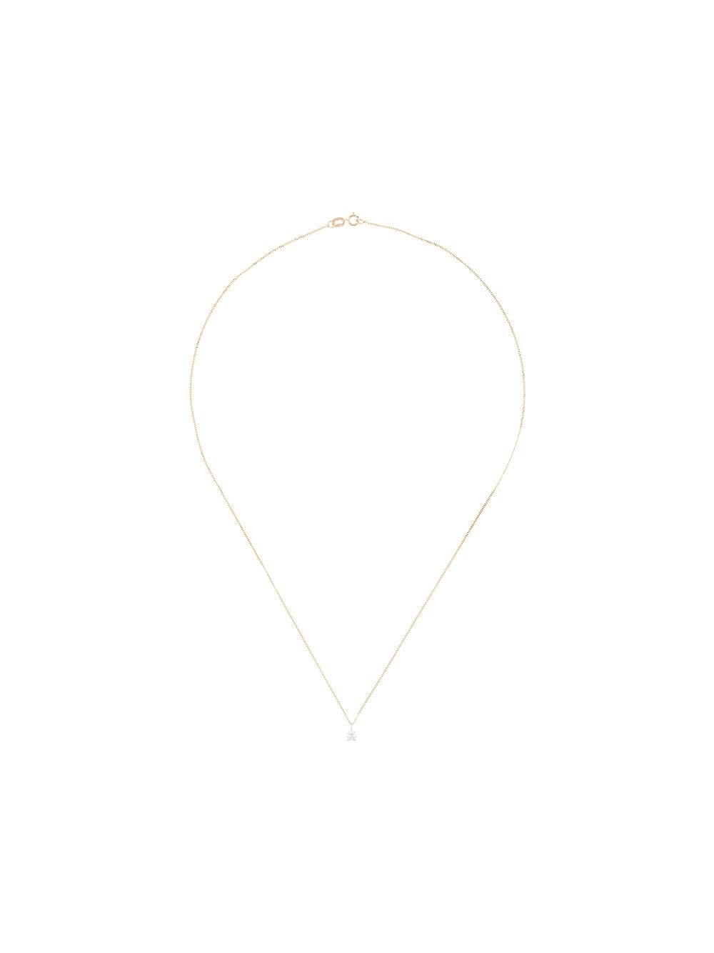 LE STER 18kt yellow gold diamond Bombette Solitaire necklace von LE STER