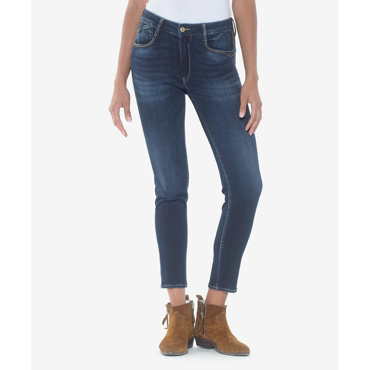 High-Waist-Jeans Shac, Slim-Fit von LE TEMPS DES CERISES