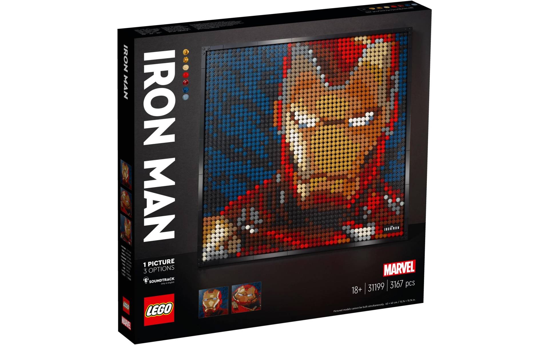 LEGO® Spielbausteine »Art Marvel Studios Iron Man - Kunstbild 31199«, (3167 St.) von lego®