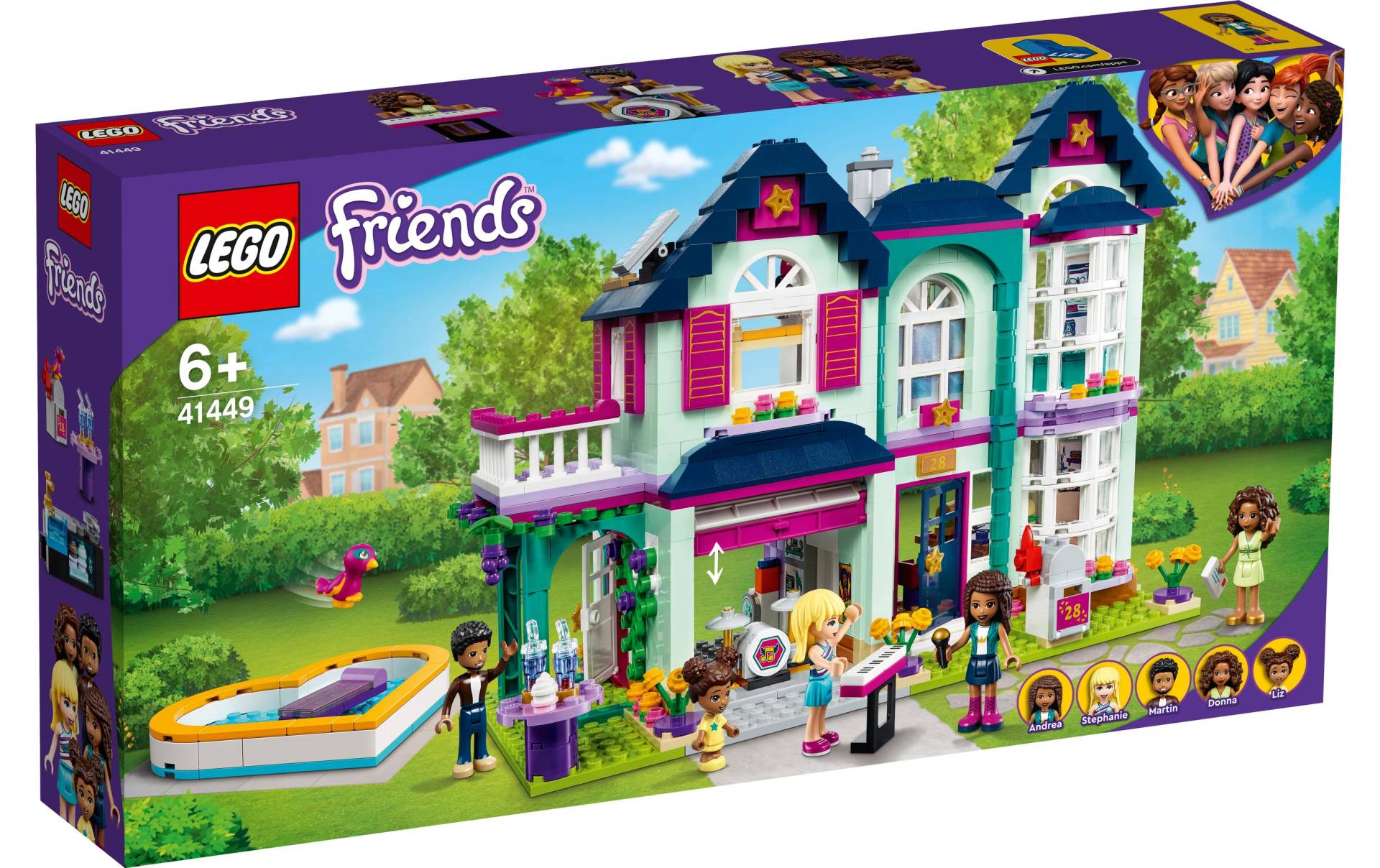 LEGO® Spielbausteine »Friends Andreas Haus 41449«, (802 St.) von lego®