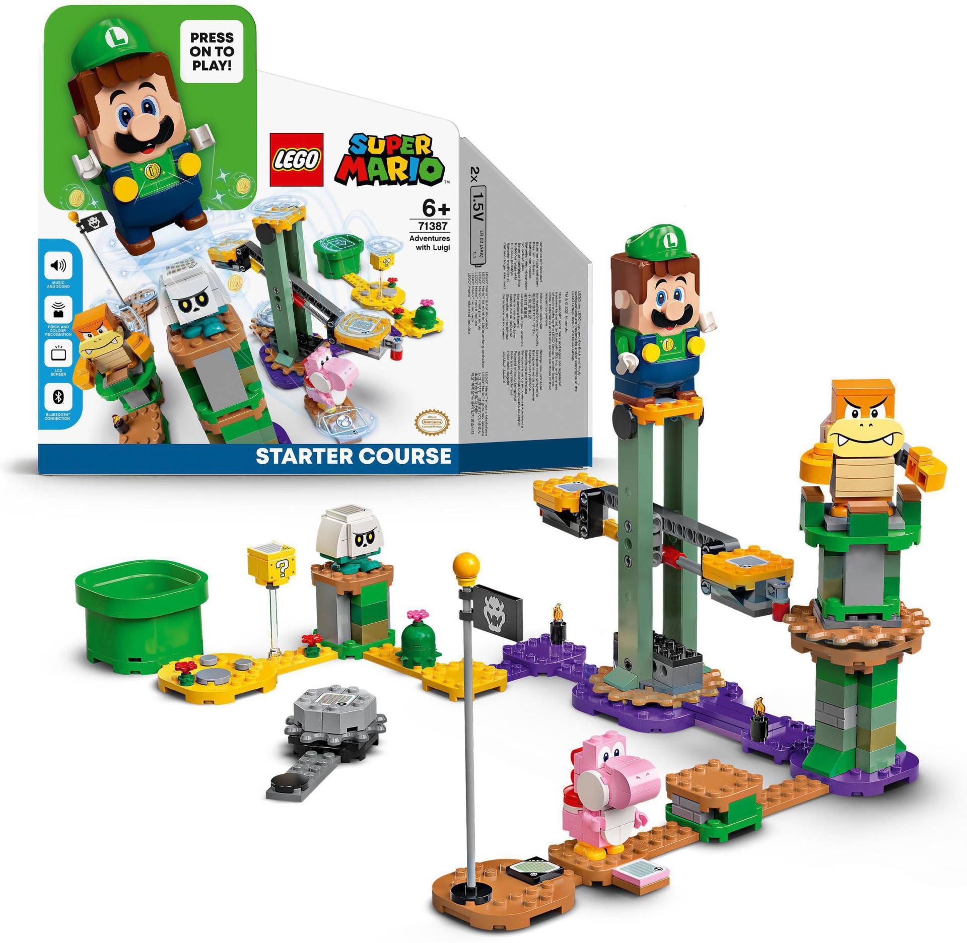 LEGO® Konstruktionsspielsteine »Abenteuer mit Luigi – Starterset (71387), LEGO® Super Mario«, (280 St.) von lego®