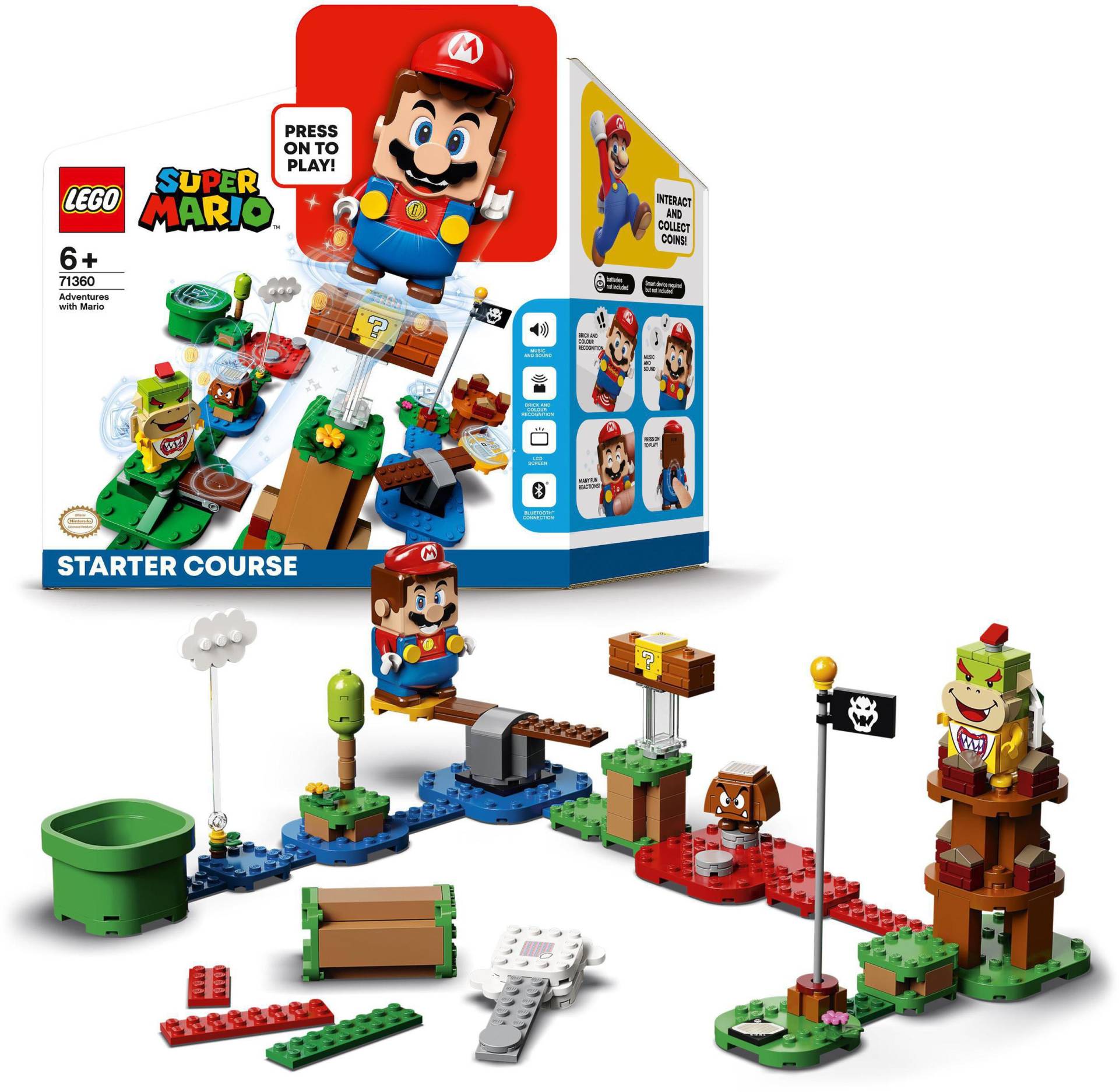 LEGO® Konstruktionsspielsteine »Abenteuer mit Mario – Starterset (71360), LEGO® Super Mario«, (231 St.) von lego®