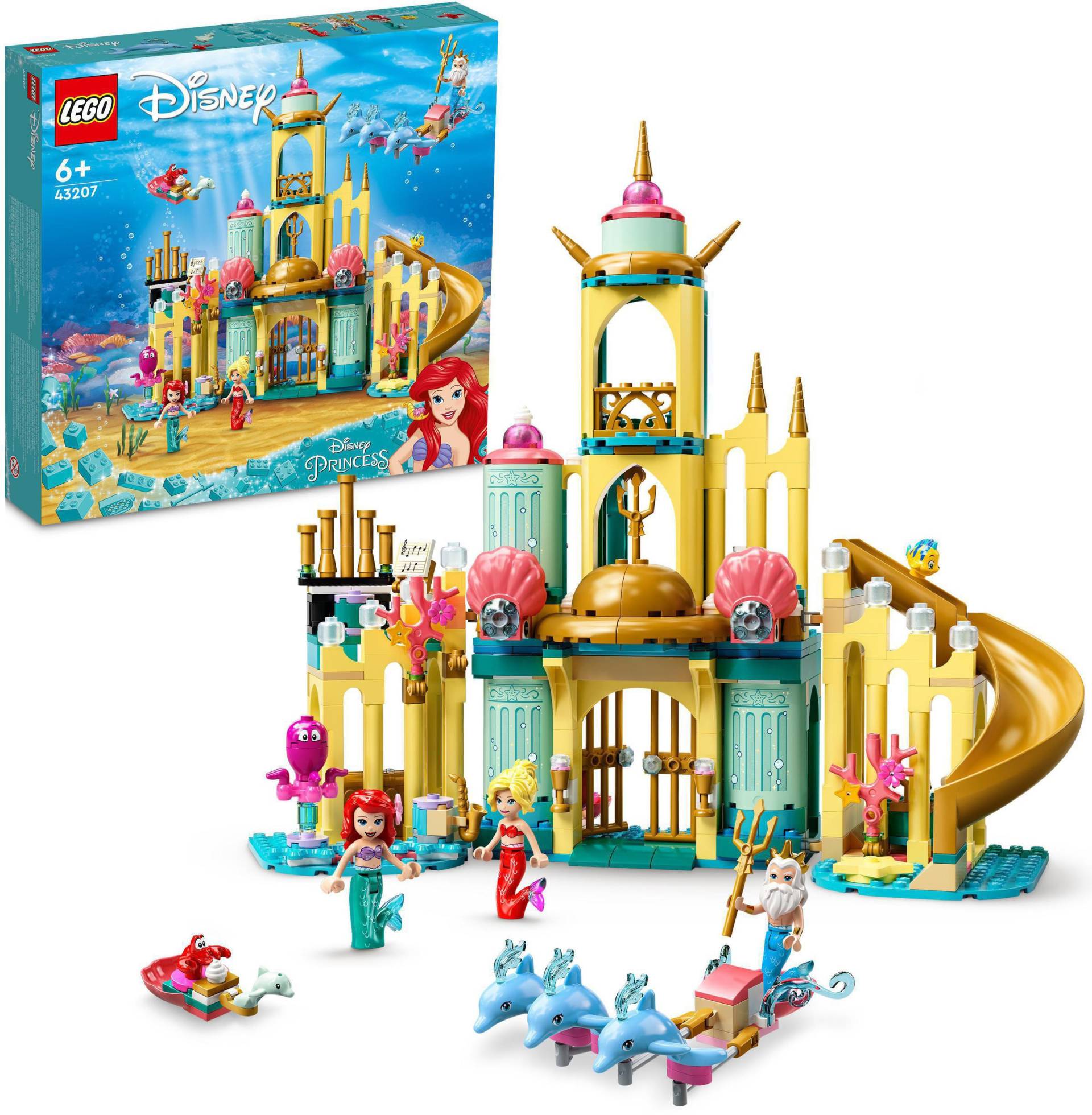 LEGO® Konstruktionsspielsteine »Arielles Unterwasserschloss (43207), LEGO® Disney Princess«, (498 St.) von lego®