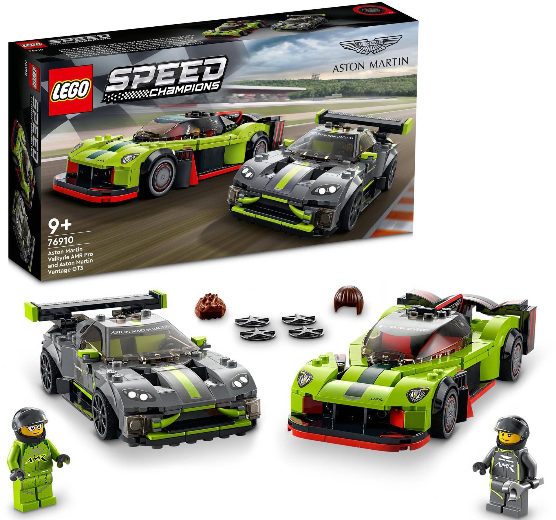 LEGO® Konstruktionsspielsteine »Aston Martin Valkyrie AMR Pro & Aston Martin Vantage GT3 (76910)«, (592 St.) von lego®