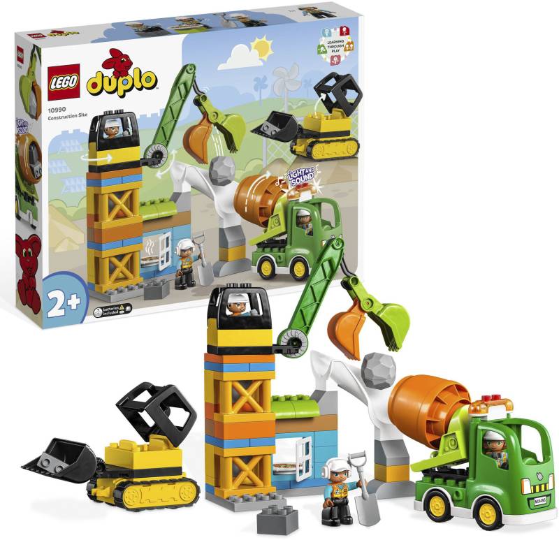 LEGO® Konstruktionsspielsteine »Baustelle mit Baufahrzeugen (10990), LEGO® DUPLO Town«, (61 St.) von lego®