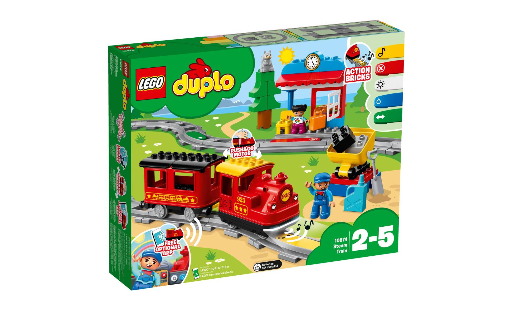 LEGO® Konstruktionsspielsteine »Dampfeisenbahn 10874« von lego®