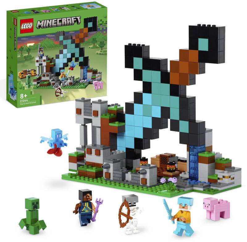 LEGO® Konstruktionsspielsteine »Der Schwert-Aussenposten (21244), LEGO® Minecraft«, (427 St.), Made in Europe von lego®