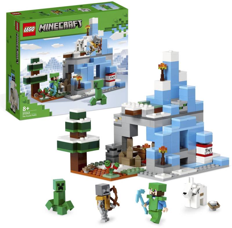 LEGO® Konstruktionsspielsteine »Die Vereisten Gipfel (21243), LEGO® Minecraft«, (304 St.), Made in Europe von lego®