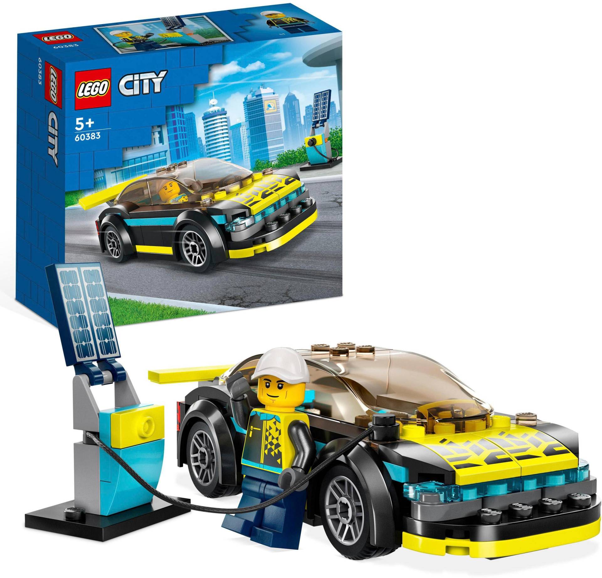 LEGO® Konstruktionsspielsteine »Elektro-Sportwagen (60383), LEGO® City«, (95 St.), Made in Europe von lego®