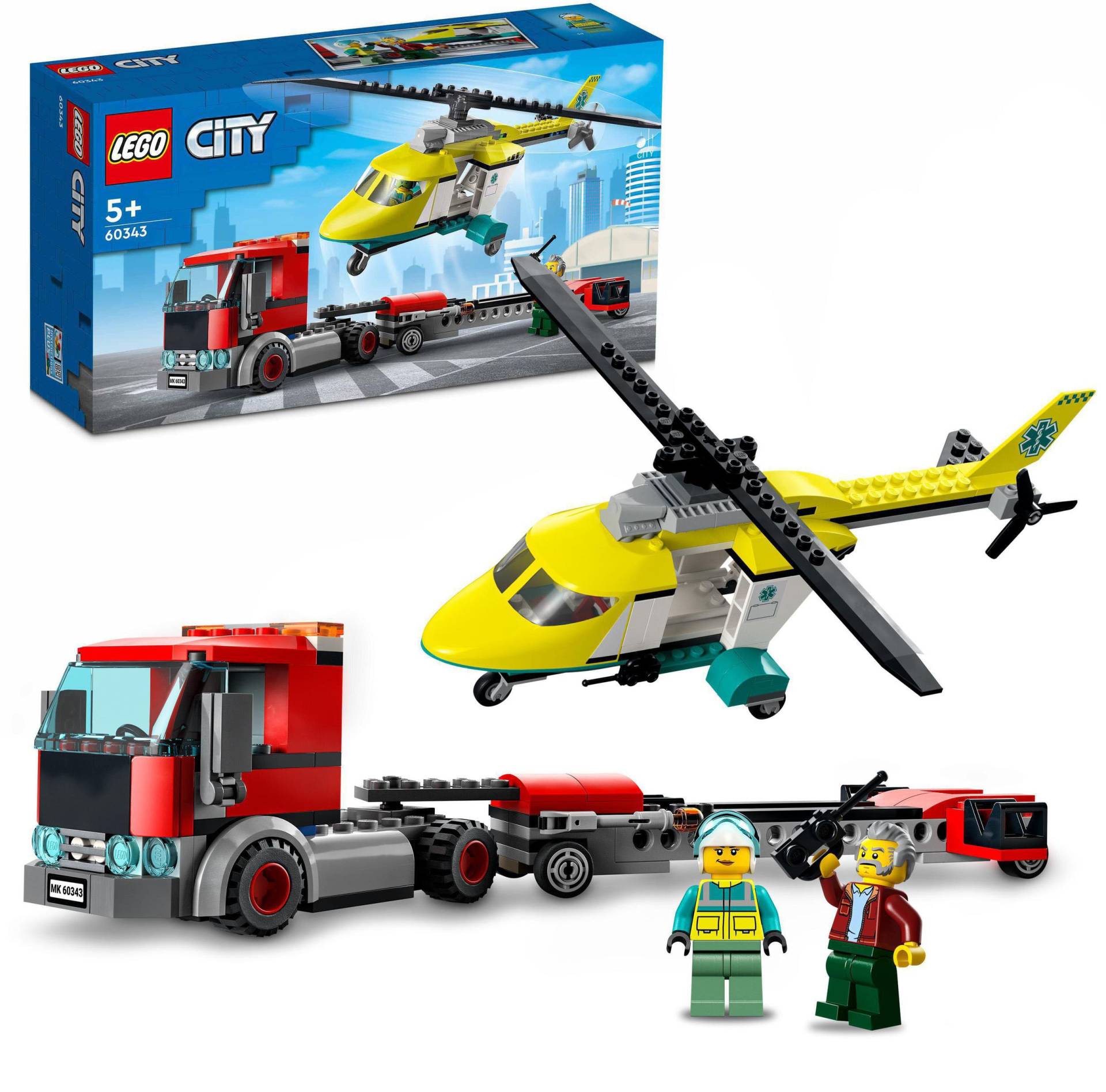 LEGO® Konstruktionsspielsteine »Hubschrauber Transporter (60343), LEGO® City«, (215 St.) von lego®