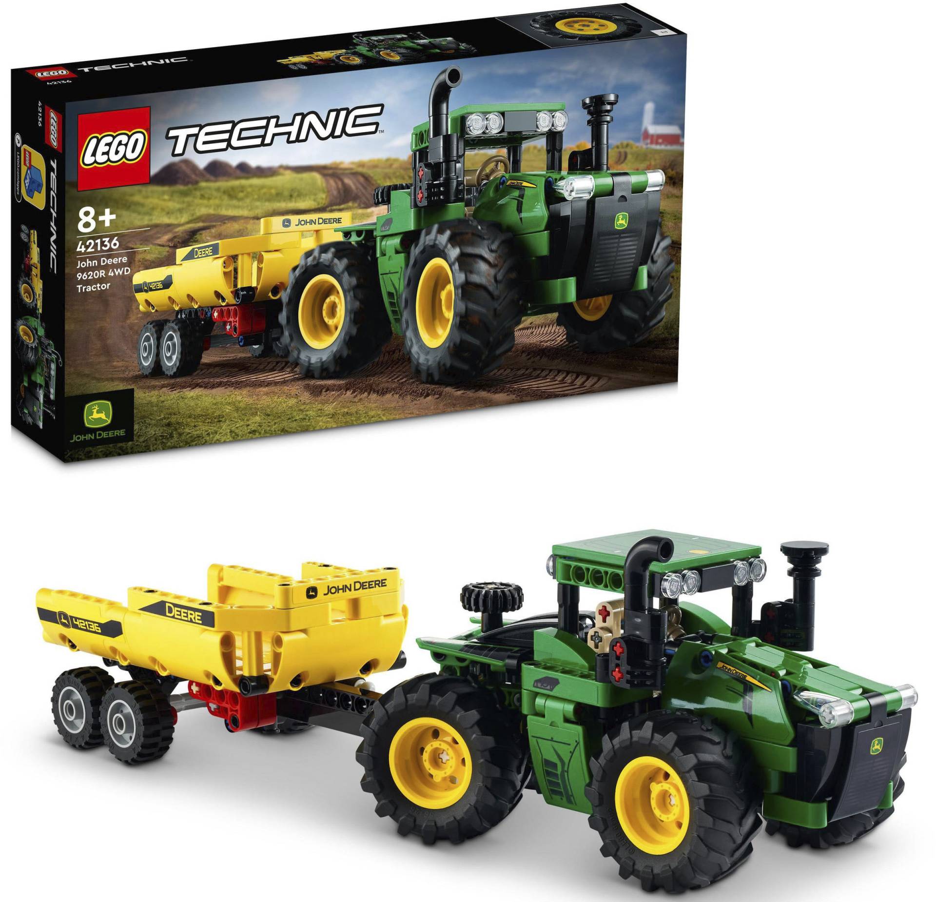 LEGO® Konstruktionsspielsteine »John Deere 9620R 4WD Tractor (42136), LEGO® Technic«, (390 St.) von lego®