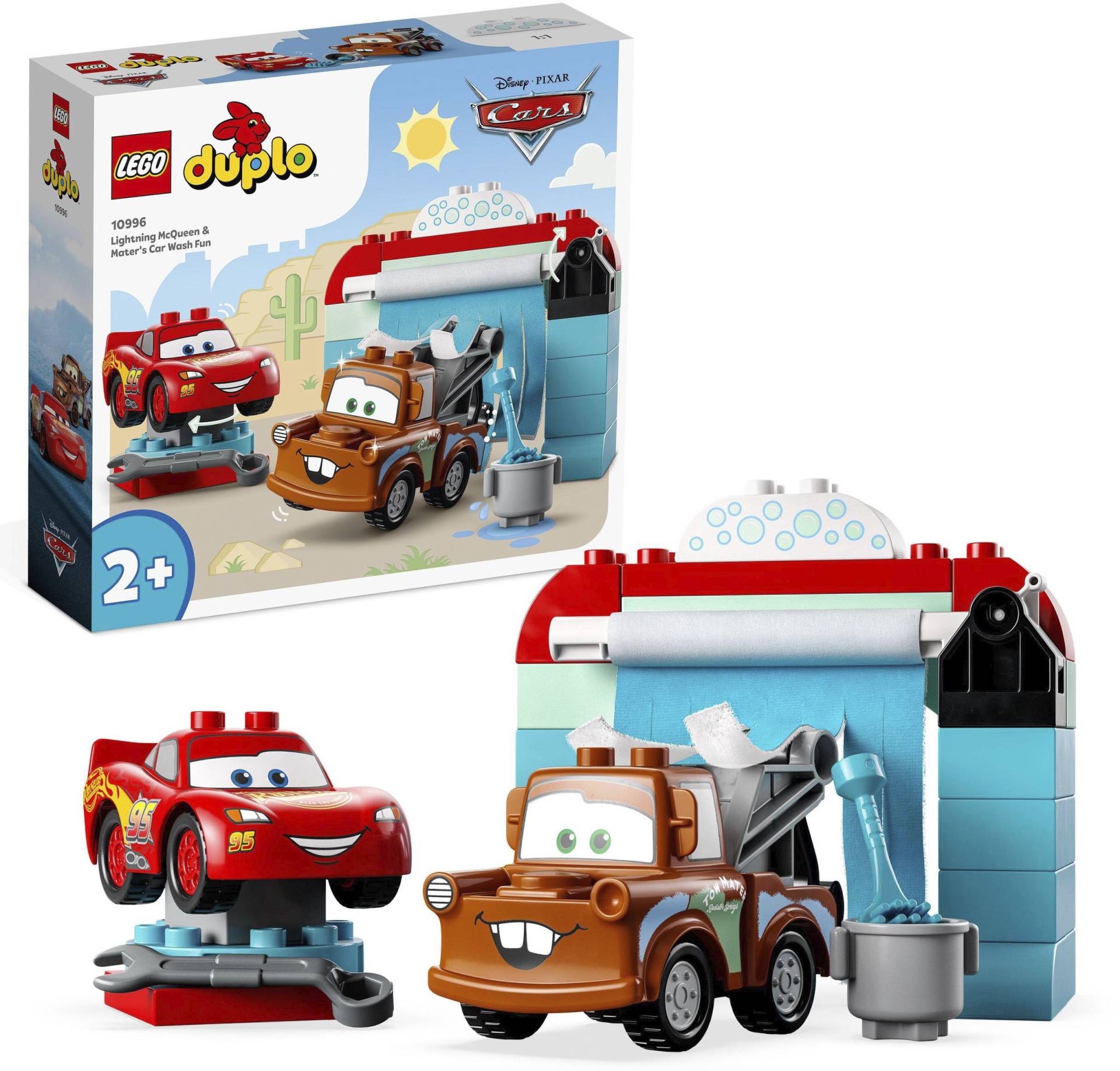 LEGO® Konstruktionsspielsteine »Lightning McQueen und Mater in der Waschanlage (10996), LEGO® DUPLO«, (29 St.), LEGO® DUPLO Disney and Pixar’s Cars; Made in Europe von lego®