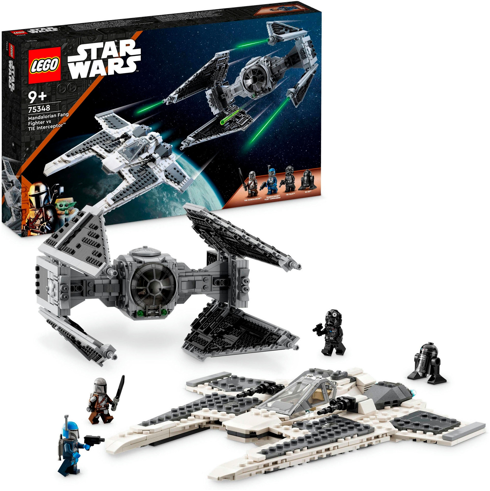 LEGO® Konstruktionsspielsteine »Mandalorianischer Fang Fighter vs. TIE Interceptor™ (75348)«, (657 St.) von lego®