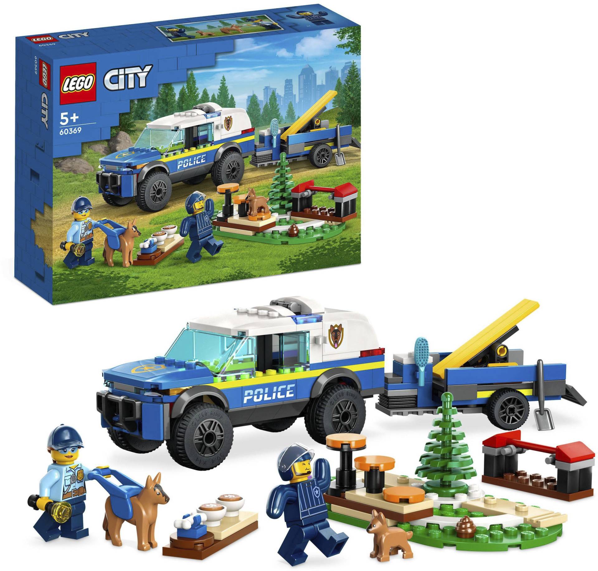 LEGO® Konstruktionsspielsteine »Mobiles Polizeihunde-Training (60369), LEGO® City«, (197 St.) von lego®