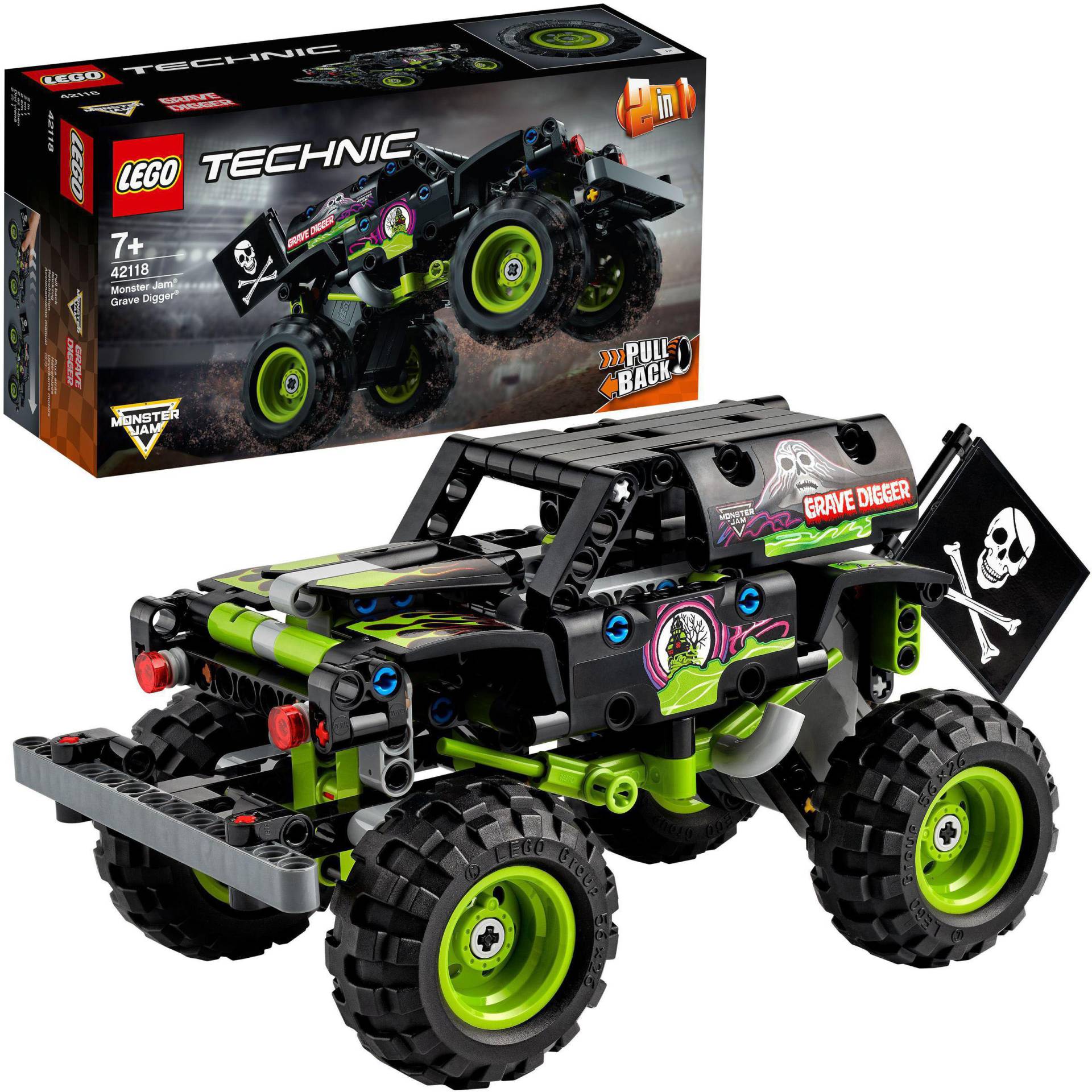 LEGO® Konstruktionsspielsteine »Monster Jam® Grave Digger® (42118), LEGO® Technic«, (212 St.) von lego®