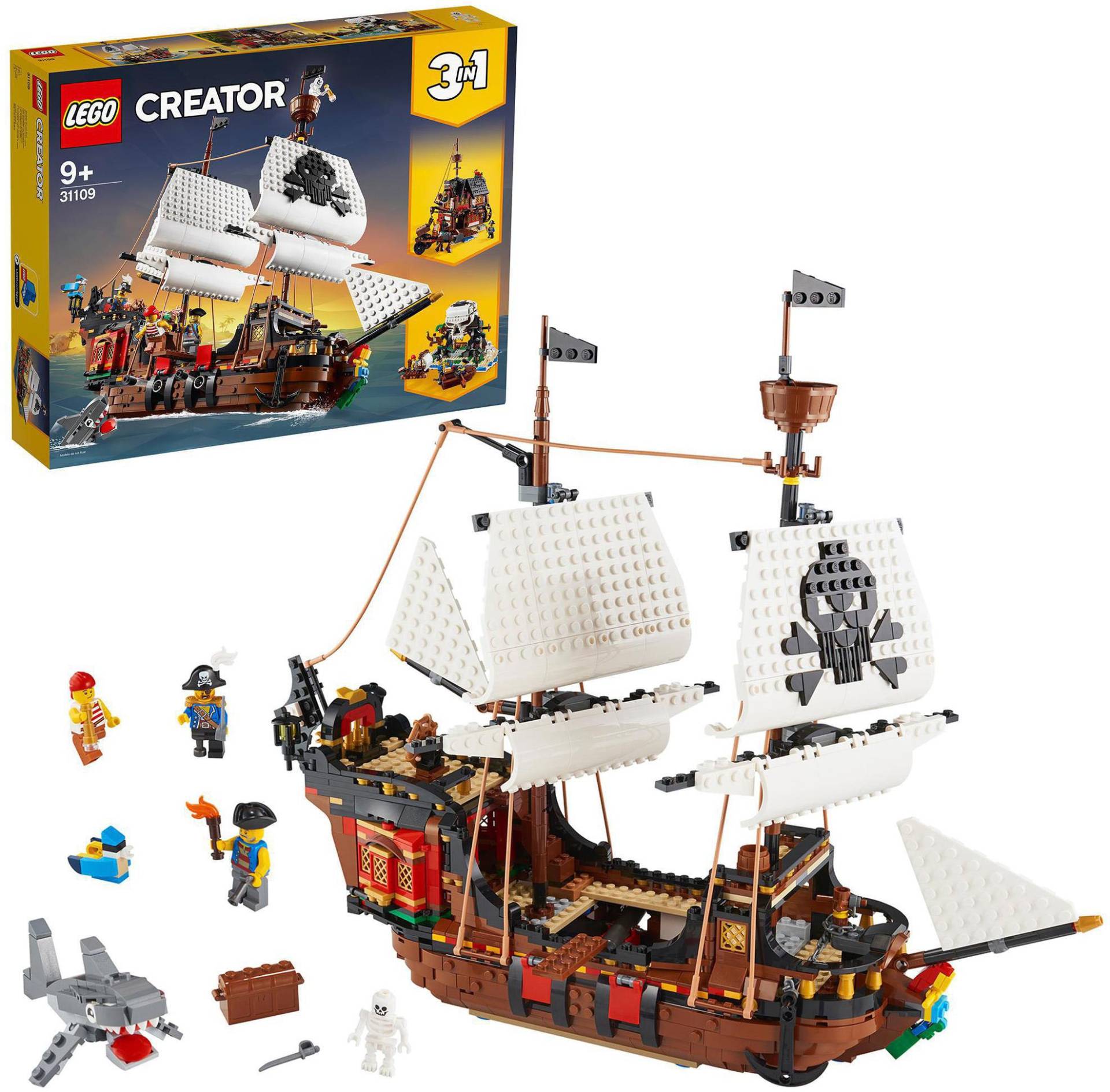 LEGO® Konstruktionsspielsteine »Piratenschiff (31109), LEGO® Creator 3in1«, (1264 St.) von lego®
