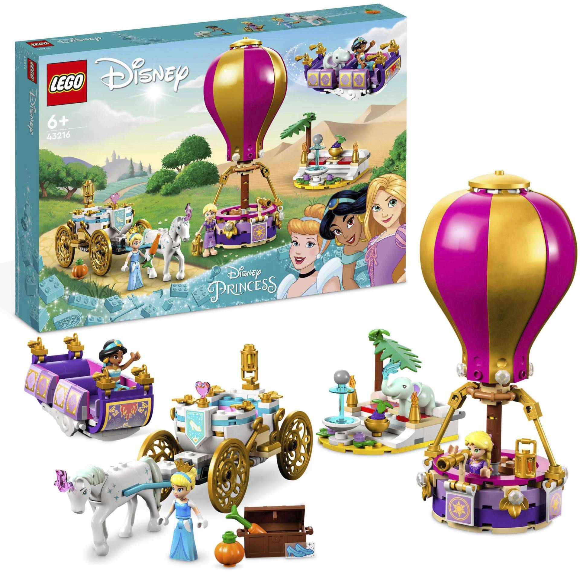 LEGO® Konstruktionsspielsteine »Prinzessinnen auf magischer Reise (43216), LEGO® Disney«, (320 St.) von lego®