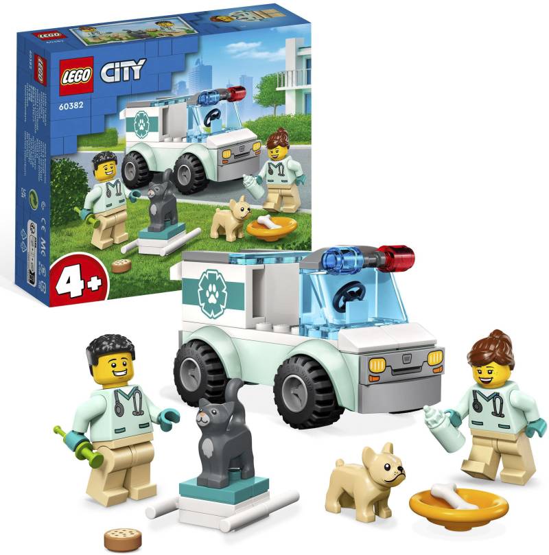LEGO® Konstruktionsspielsteine »Tierrettungswagen (60382), LEGO® City«, (58 St.) von lego®