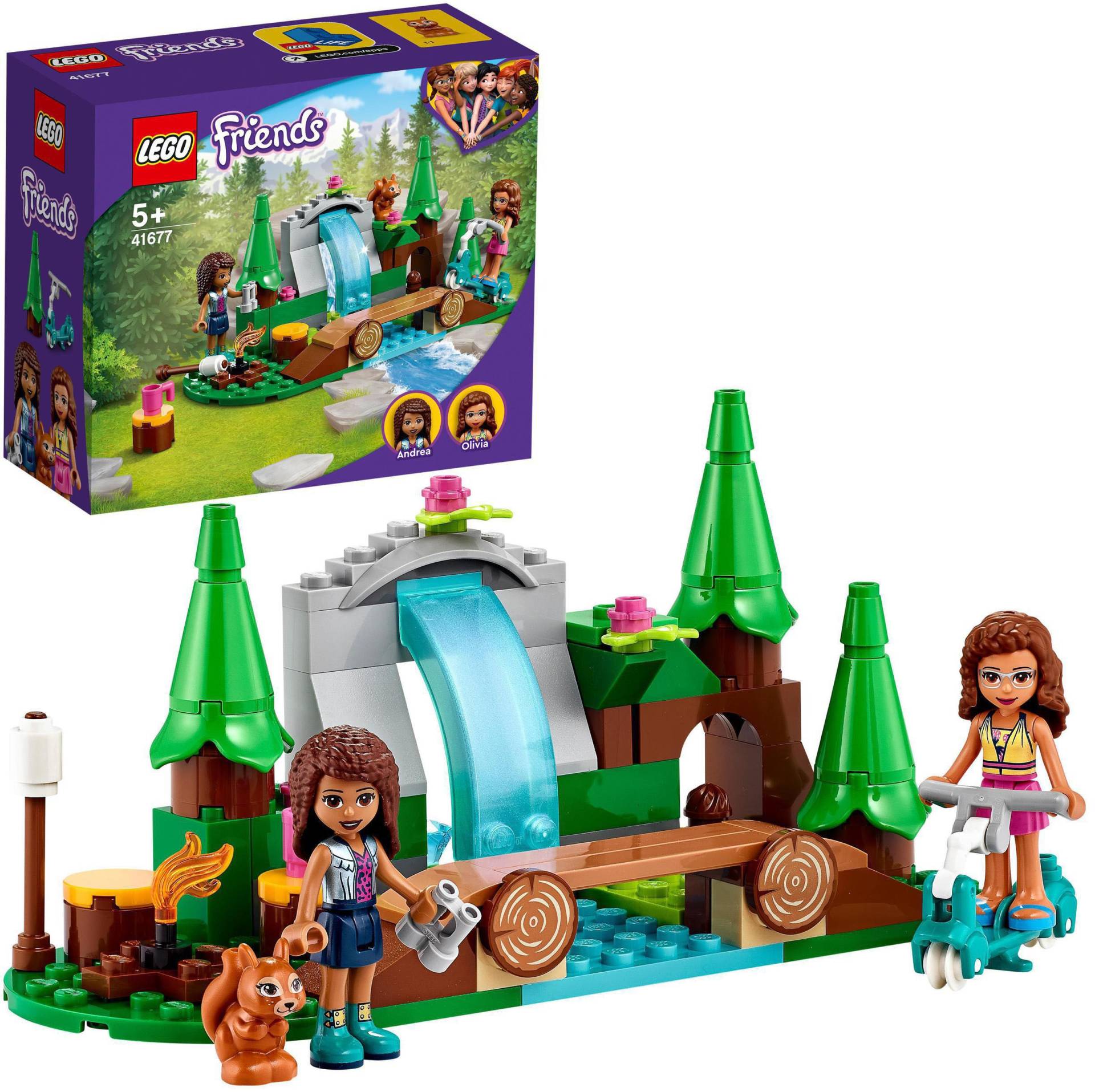 LEGO® Konstruktionsspielsteine »Wasserfall im Wald (41677), LEGO® Friends«, (93 St.) von lego®