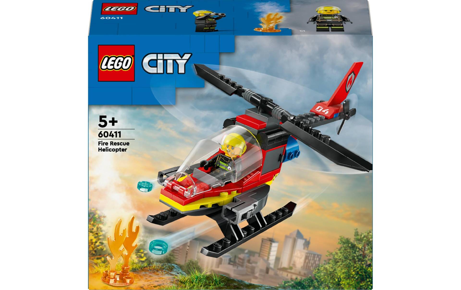 LEGO® Spielbausteine »Feuerwehrhubschrauber 60411«, (85 St.) von lego®