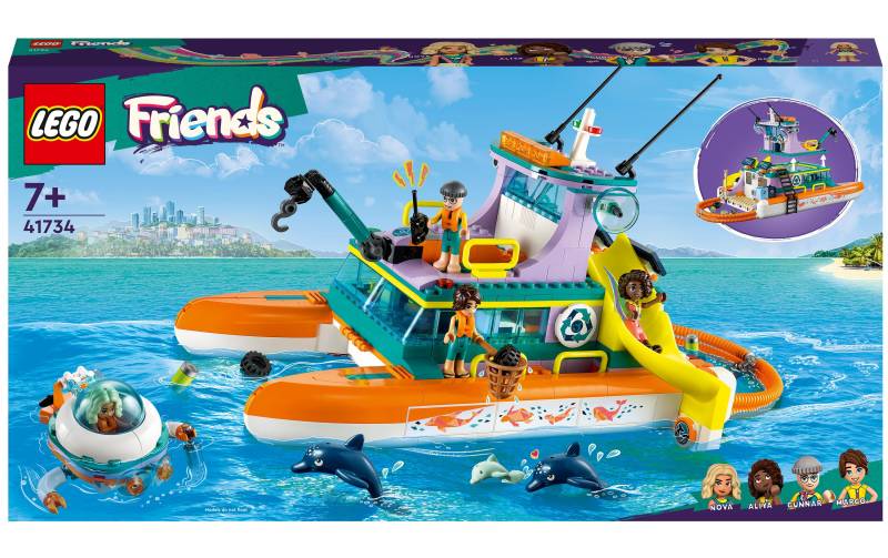 LEGO® Spielbausteine »Friends Seerettungsboot 41734«, (717 St.) von lego®