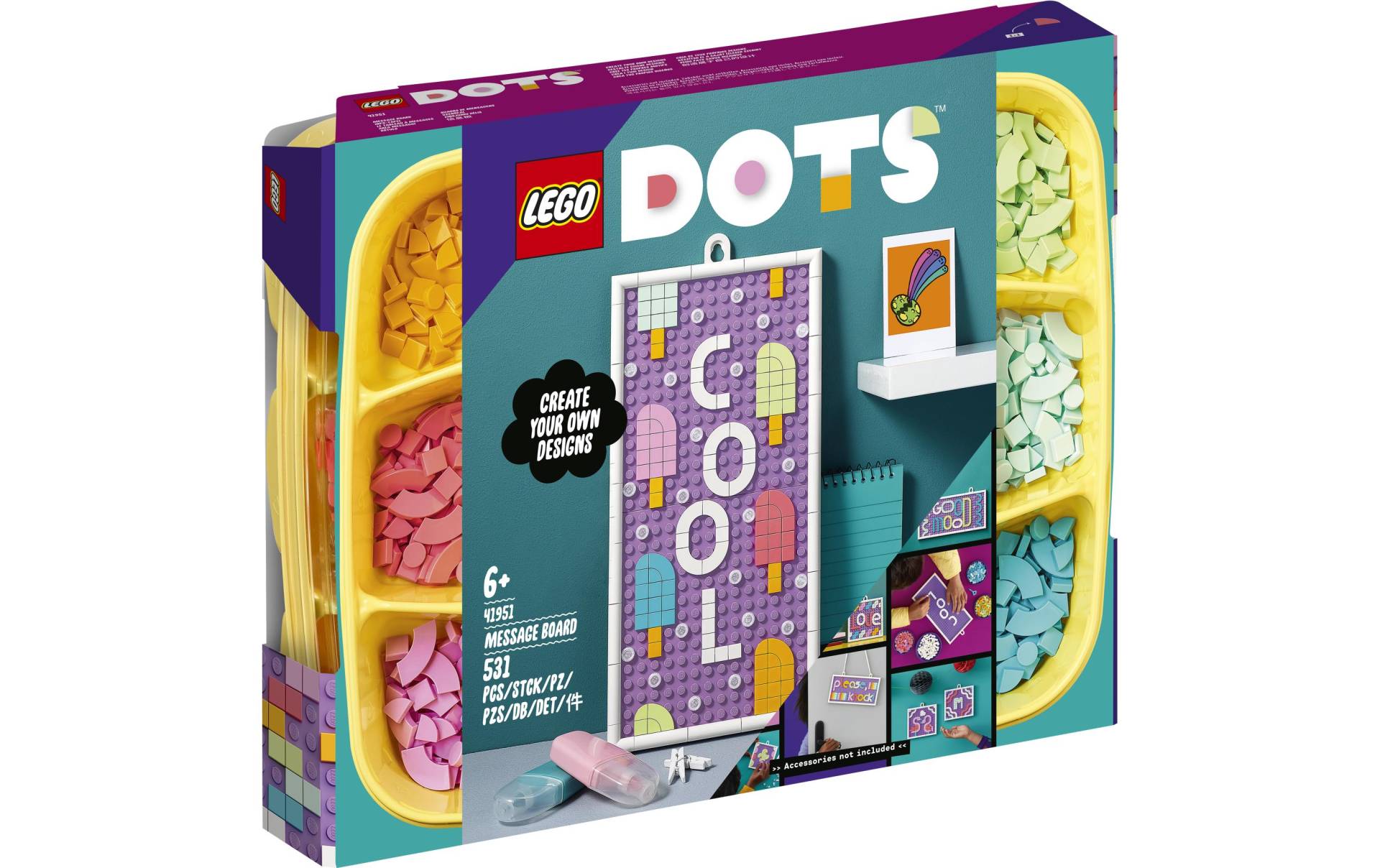 LEGO® Spielbausteine »LEGO DOTS Message Board 41951«, (531 St.) von lego®