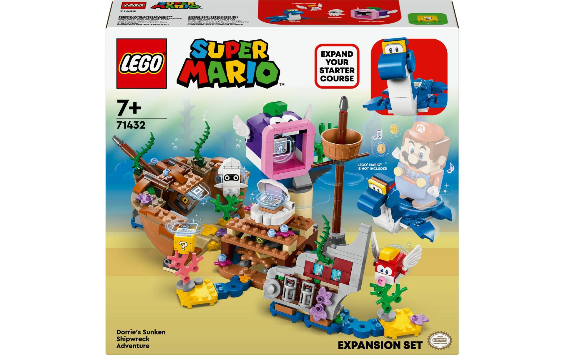 LEGO® Spielbausteine »Mario Dorrie und das versunkene Schiff 71432«, (500 St.) von lego®
