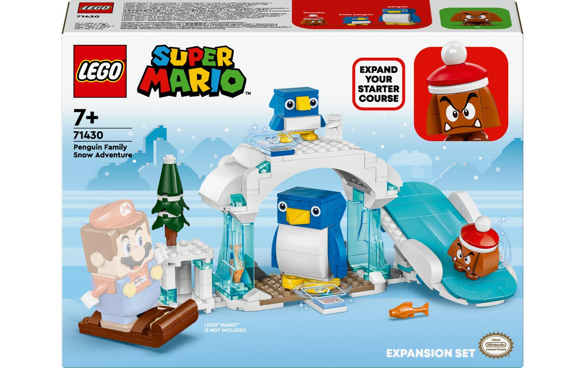 LEGO® Spielbausteine »Mario Schneeabenteuer mit Familie Pinguin 71430«, (228 St.) von lego®