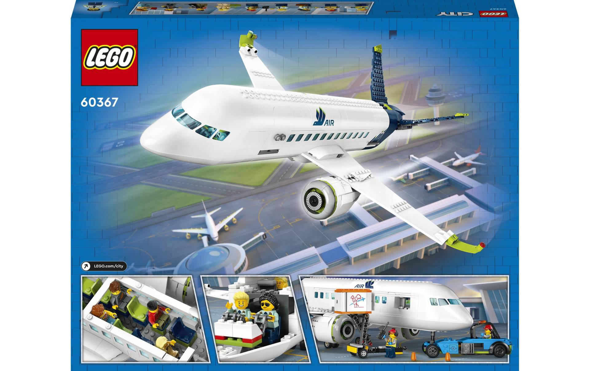 LEGO® Spielbausteine »Passagierflugzeug 60367«, (913 St.) von lego®