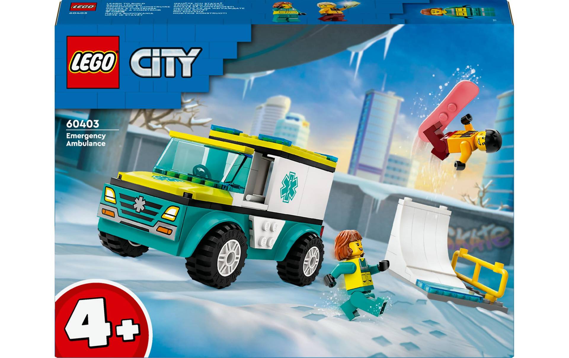 LEGO® Spielbausteine »Rettungswagen und Snowboarder 60403«, (79 St.) von lego®