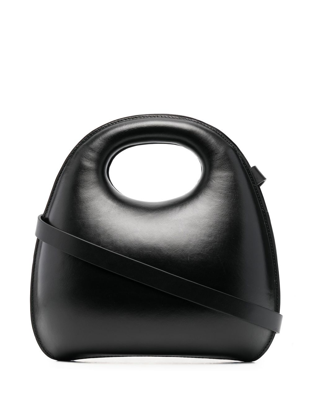 LEMAIRE Egg leather tote bag - Black von LEMAIRE