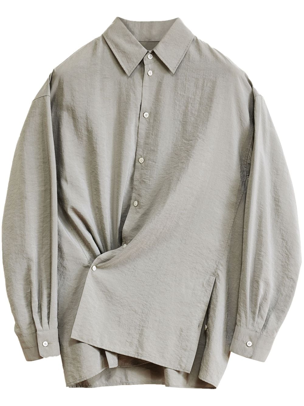 LEMAIRE Twisted silk-blend shirt - Grey von LEMAIRE