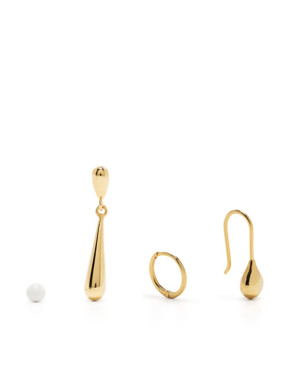 LEMAIRE asymmetric silver earrings (set of four) - Gold von LEMAIRE