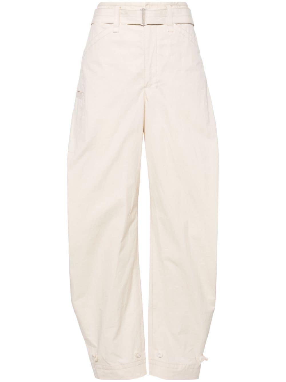 LEMAIRE belted tapered-leg trousers - Neutrals von LEMAIRE