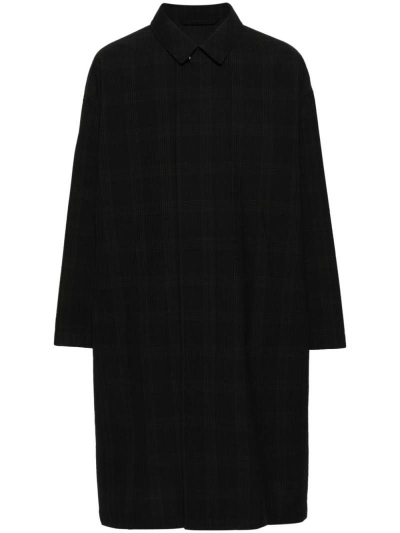 LEMAIRE checked wool coat - Black von LEMAIRE