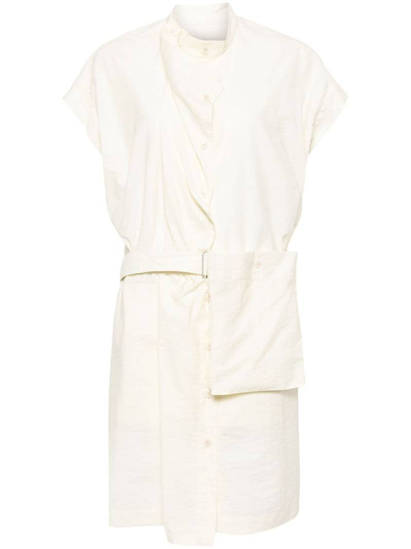 LEMAIRE draped-detail belted dress - White von LEMAIRE