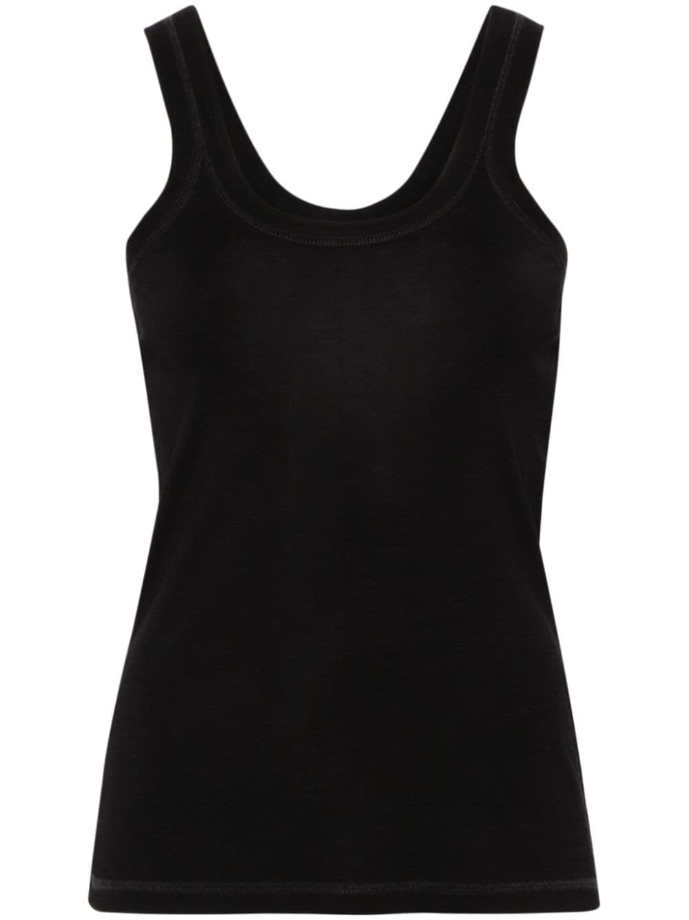 LEMAIRE fine-ribbed tank top - Black von LEMAIRE