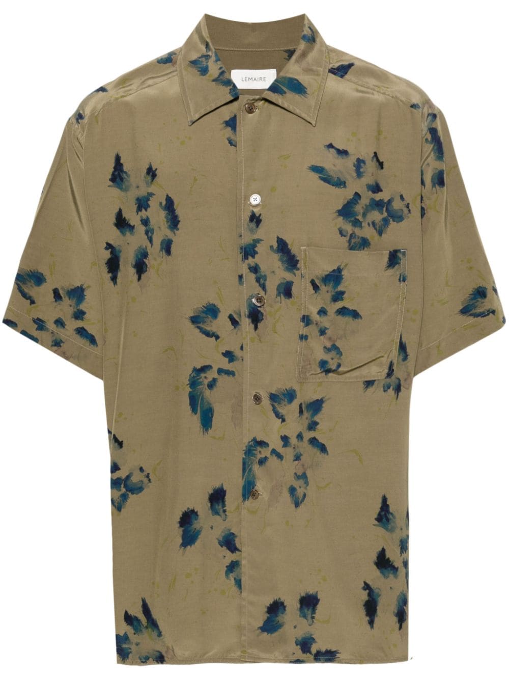 LEMAIRE floral-print spread-collar shirt - Green von LEMAIRE