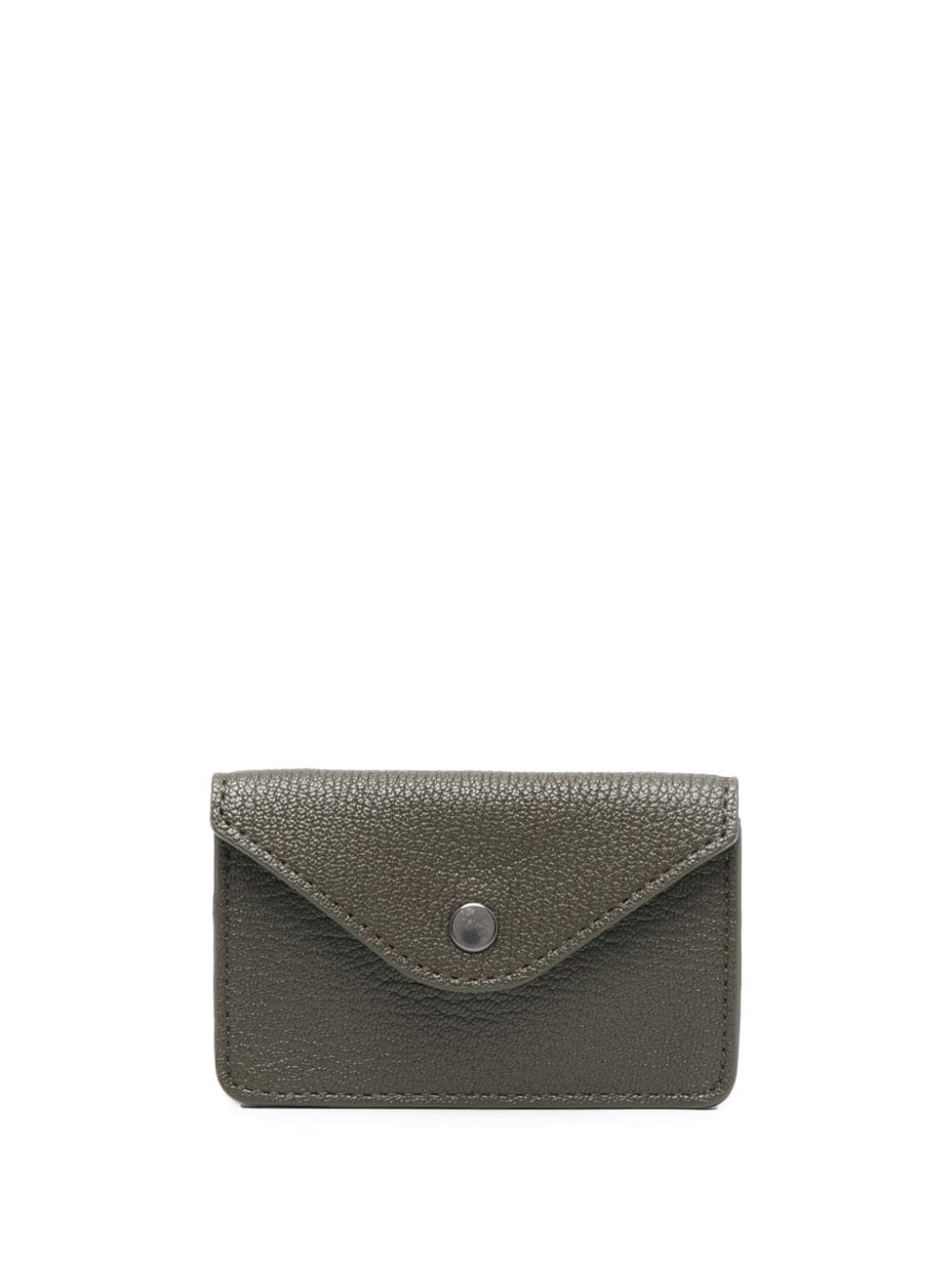 LEMAIRE logo-debossed pebbled leather wallet - Green von LEMAIRE