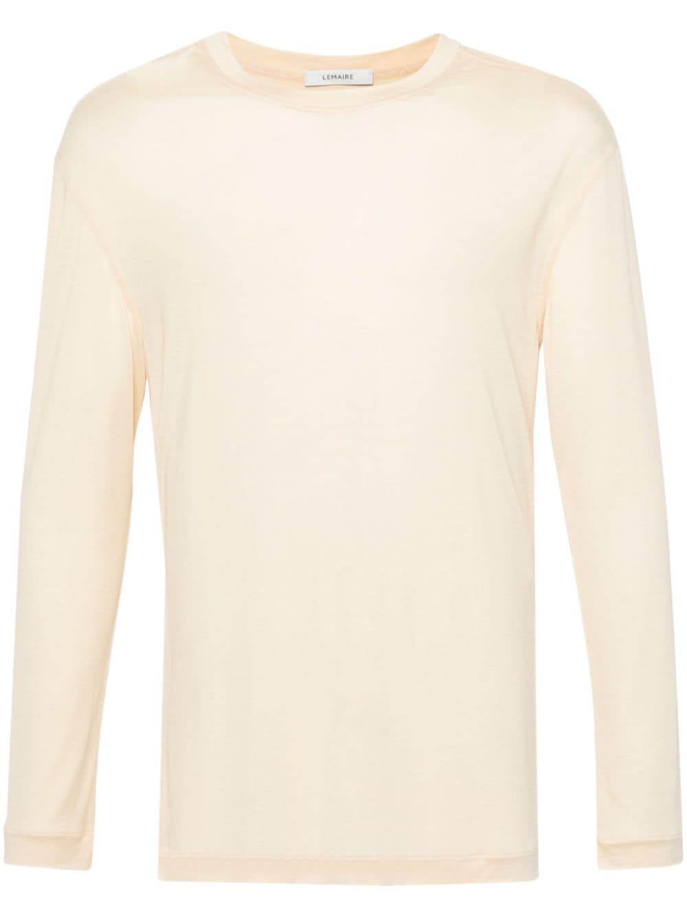 LEMAIRE longsleeved silk jersey top - Yellow von LEMAIRE