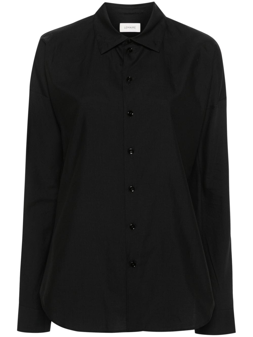LEMAIRE multi-way collar shirt - Black von LEMAIRE