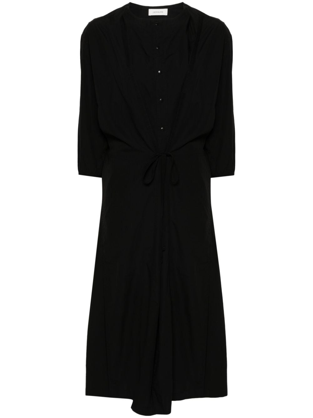 LEMAIRE oversized cotton shirt dress - Black von LEMAIRE