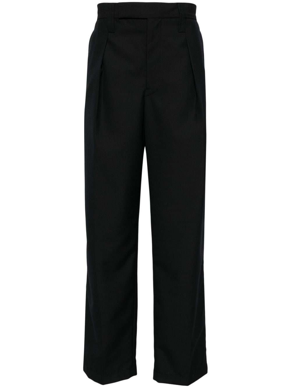 LEMAIRE pleat-detailing straight-leg trousers - Black von LEMAIRE