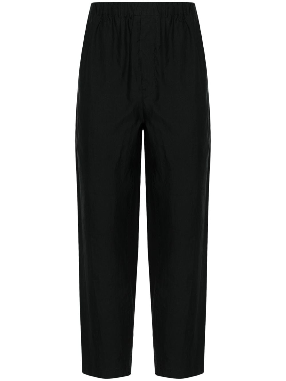 LEMAIRE poplin straight leg trousers - Black von LEMAIRE